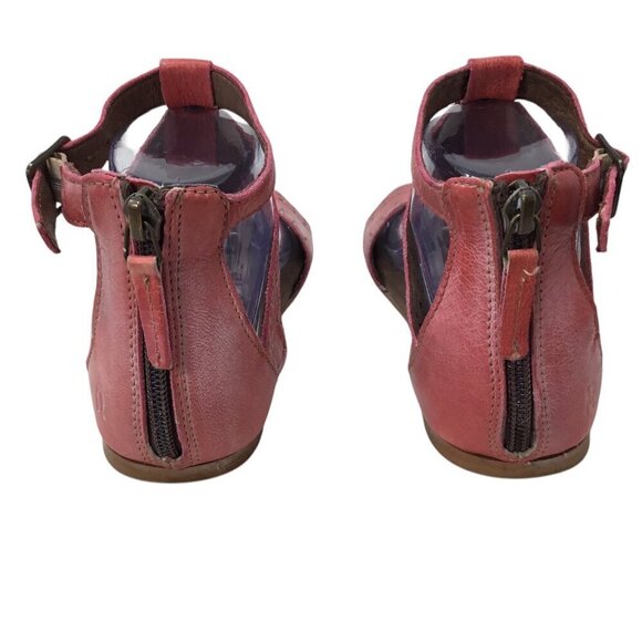 Roan by Bed Stu Kit Cutout Gladiator Leather Sandals Ankle Zip Back Size 7 Flats - Picture 8 of 12